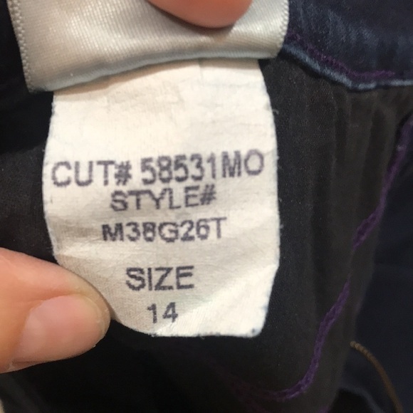 NYDJ DarkWash Leggings w/ faux pockets & zipper Fly size 14 - Picture 11 of 11